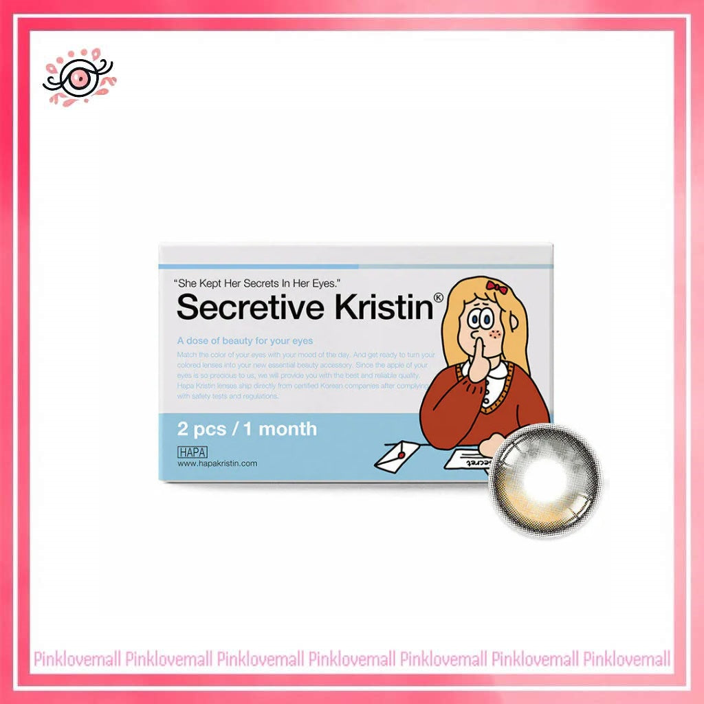 [大眼版] Hapa Kristin Secretive Kristin 1 Month Plus Black｜月拋彩妝隱形眼鏡｜每盒2片