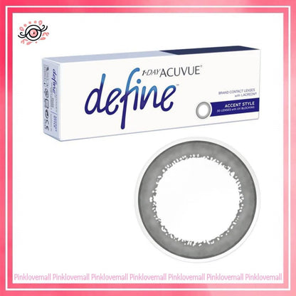 ACUVUE 強生 Define Classic 亮麗黑｜日拋透明隱形眼鏡｜每盒30片