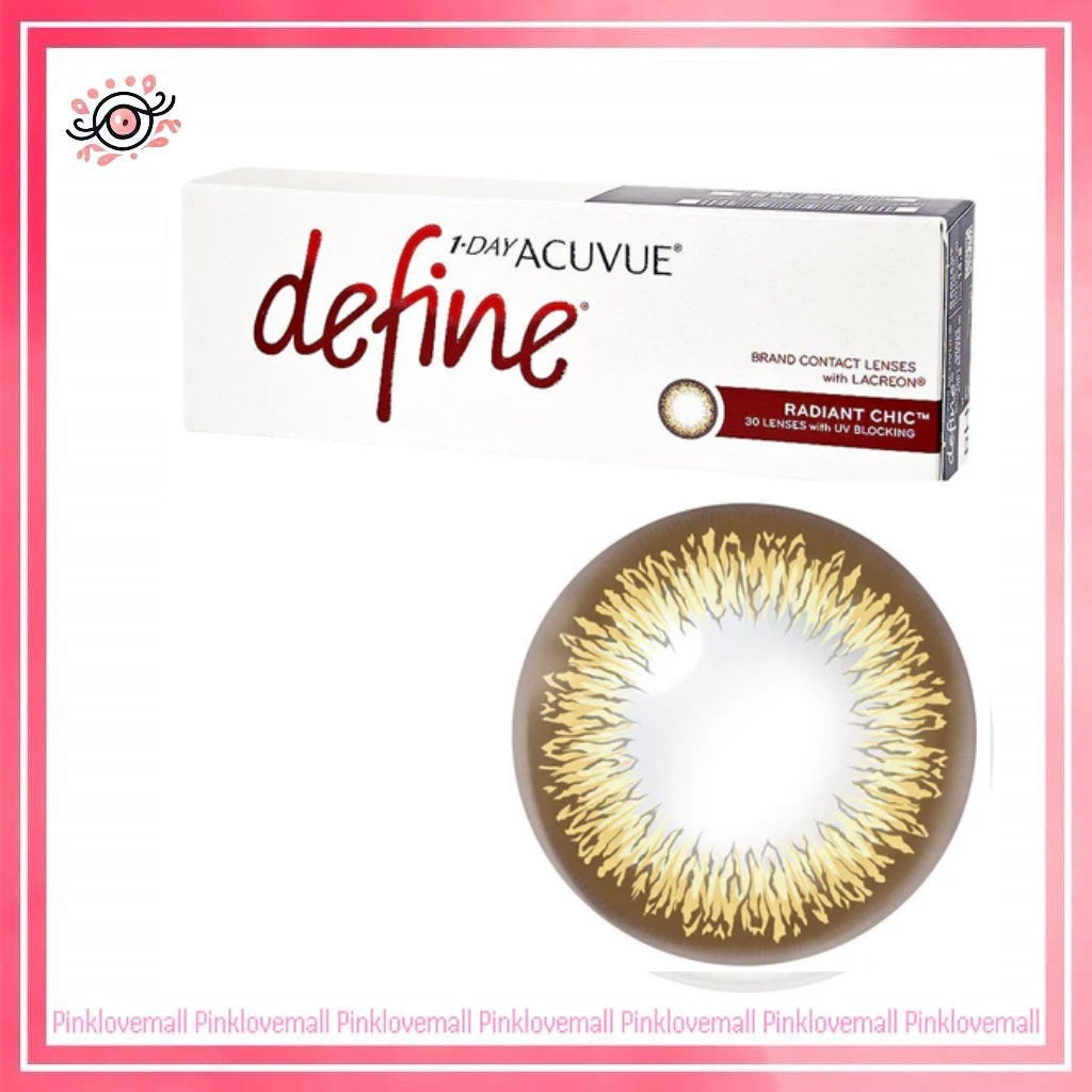 ACUVUE 強生 Define Classic 閃鑽銅｜日拋透明隱形眼鏡｜每盒30片