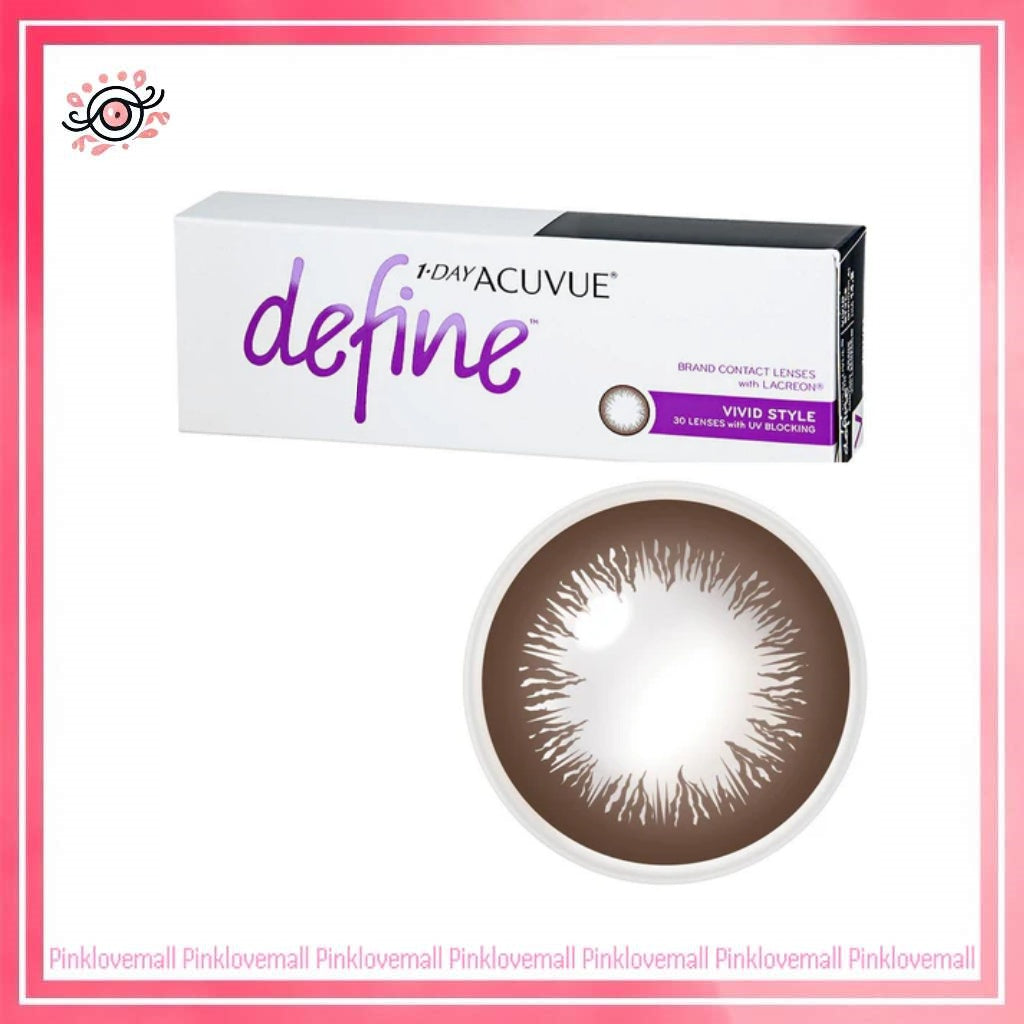 ACUVUE 強生 Define Classic 動人啡｜日拋透明隱形眼鏡｜每盒30片